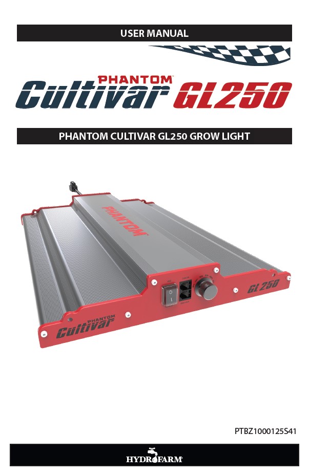 PHANTOM Cultivar GL250 Instructions